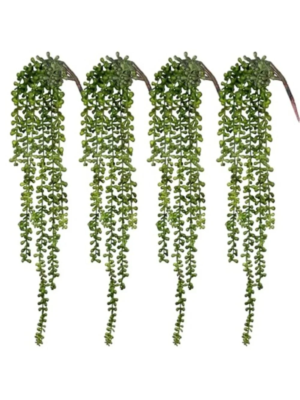 Artificial Hanging String Of Pearls Plant Green PVC Succulent Home Decor 4 Pack